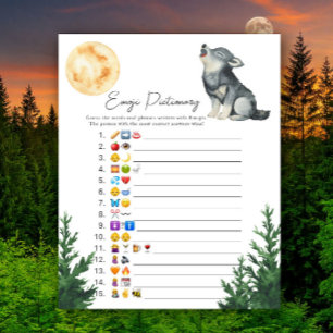Kleiner Wolf Baby-Dusch-Emoji-Bilderspiel