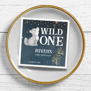 Kleiner Wolf Geburtstagsparty Wildone Serviette