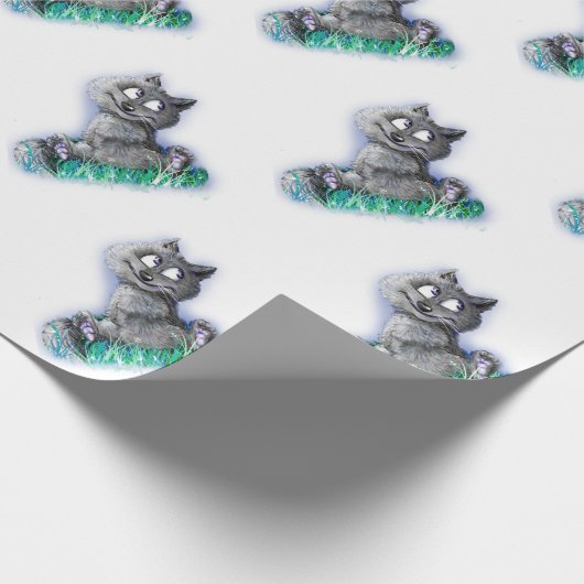 Kleiner Wolf Geschenkpapier (Ecke)