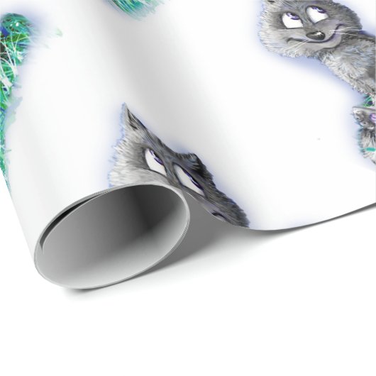 Kleiner Wolf Geschenkpapier (Rolleneckpunkt)