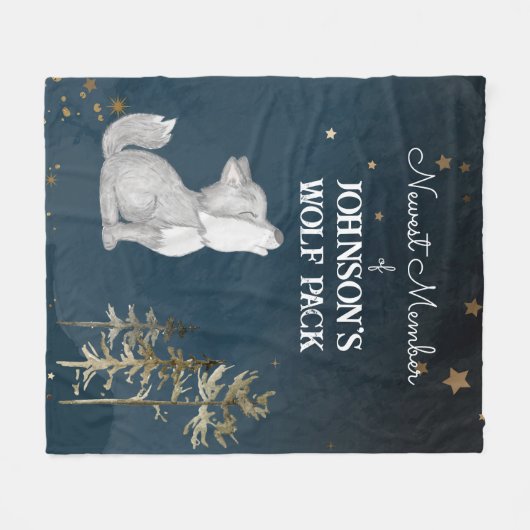 Kleiner Wolfspinner Fleecedecke (Vorderseite (Horizontal))