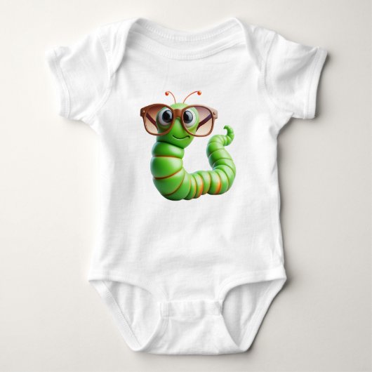 Kleiner Wurm Unisex Baby Strampler (Vorderseite)