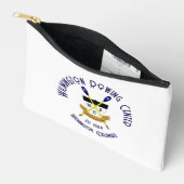 Kleiner Zip Pouch Weiß Zubehörtasche (Offen)