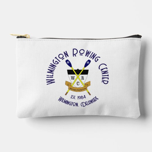 Kleiner Zip Pouch Weiß Zubehörtasche (Vorderseite)