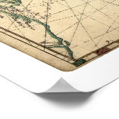 Kleinere Antillen Karte 1650 Poster (Ecke)