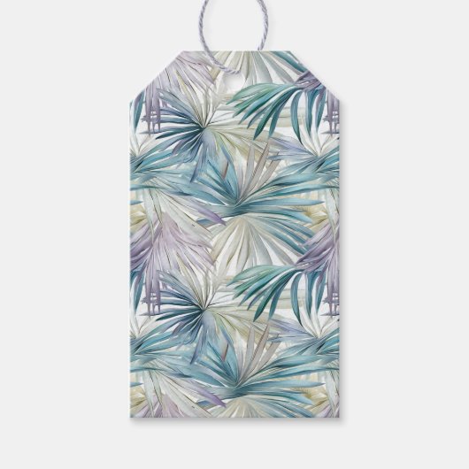 Kleinere Druckpasten aus Palmblättern Gemustert Geschenkanhänger (Vorderseite)