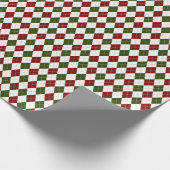 kleinere festlich-grüne Raute kariert Geschenkpapier (Ecke)