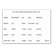 Kleinere Groß-/Kleinschreibung bis Großbuchstabe A Tischnummer (Rückseite)