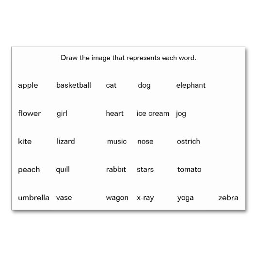 Kleinere Groß-/Kleinschreibung bis Großbuchstabe A Tischnummer (Rückseite)