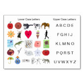 Kleinere Groß-/Kleinschreibung bis Großbuchstabe A Tischnummer (Vorderseite)