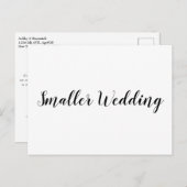 Kleinere Hochzeit Elegante einfache Ankündigung (Vorne/Hinten)