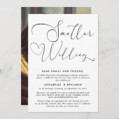 Kleinere Hochzeit | Wir verkleinern die Ankündigun Einladung (Vorne/Hinten)