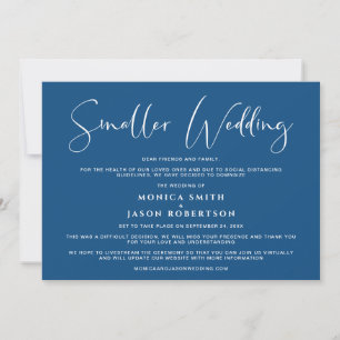 Kleinere Hochzeiten Elegant Classic Blue Ankündigung