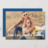 Kleinere Hochzeiten gleiche Liebe Foto Classic Blu Ankündigung (Vorne/Hinten)