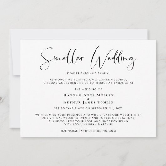 Kleinere Hochzeitselegante Ankündigung (Vorderseite)