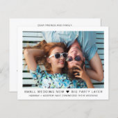 Kleinere Hochzeitsfeier Späterliches Foto (Vorne/Hinten)