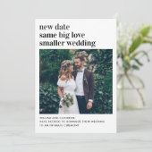 Kleinere Hochzeitstage - Neues Datum gleiche Liebe Ankündigung (Stehend Vorderseite)