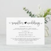 Kleinere Hochzeitwechsel - Herz Ankündigung (Stehend Vorderseite)