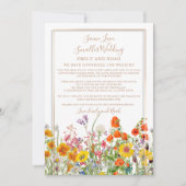 Kleinere, kleinere, farbenfrohe, wilde Blume für H Einladung (Vorderseite)