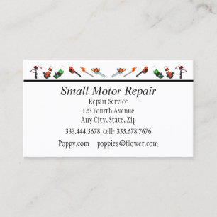 Kleinere Motor reparieren individuelle Visitenkart Visitenkarte