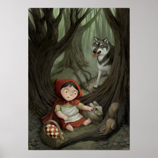 Kleinere Red Riding Hood Children's Art Print Poster (Vorne)