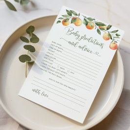 Kleinere Süsse-Babyprognosen und Ratgeber-Karte