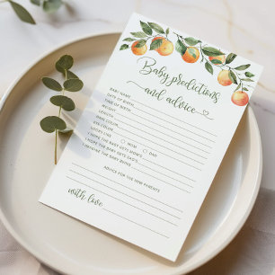 Kleinere Süsse-Babyprognosen und Ratgeber-Karte