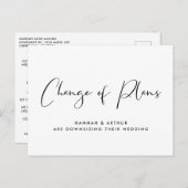 Kleinere überdimensionierte Hochzeitsplanung Ankündigungspostkarte (Vorne/Hinten)