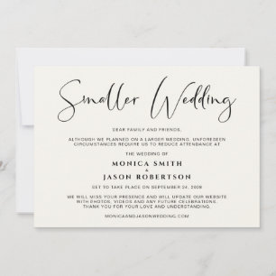 Kleinere überdimensionierte Hochzeitswechsel Ankündigung