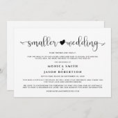 Kleinere überdimensionierte Hochzeitswechsel - Her Ankündigung (Vorne/Hinten)