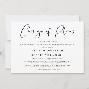 Kleinere und kleinere Hochzeitswechsel - Elegant Ankündigung