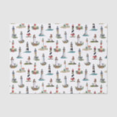 Kleinere Weihnachtslichthäuser Weiß Seidenpapier (Vorderseite)