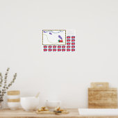 Kleineres Button der Kaboose für das Zugspiel Poster (Küche)