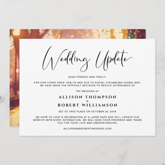 Kleineres Foto für die Aktualisierung von Hochzeit Ankündigung (Vorne/Hinten)