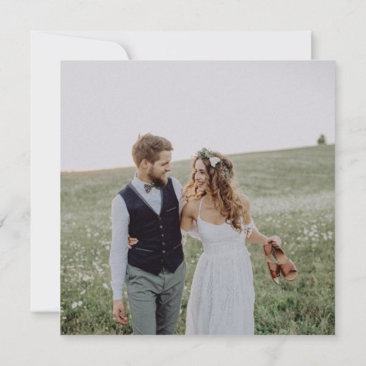 Kleineres Hochzeitburgundy-Foto - Hochzeit herunte Ankündigung (Rückseite)