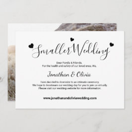 Kleineres Hochzeitsszenario - Schwarz-Weiß-Foto Ankündigung
