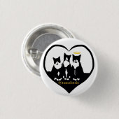 Kleines 1 1/4" TuxedoTrio Knopf Button (Vorne & Hinten)