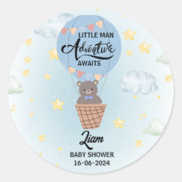 Kleines Abenteuer erwartet Bärendusche Runder Aufkleber