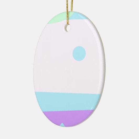 Kleines Abstraktes Monster oder Abstrakte Landscha Keramikornament (Links)