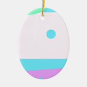 Kleines Abstraktes Monster oder Abstrakte Landscha Keramikornament (Vorne)