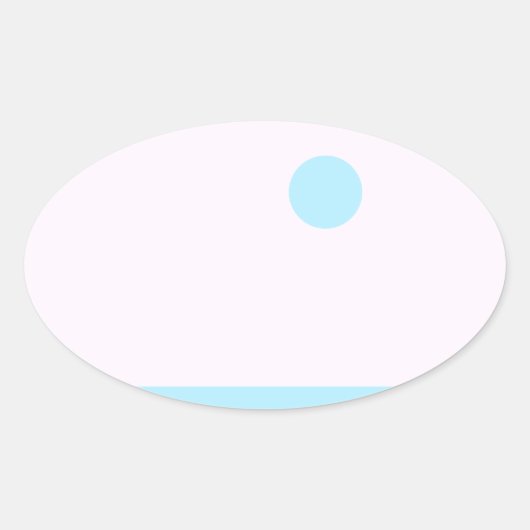 Kleines Abstraktes Monster oder Abstrakte Landscha Ovaler Aufkleber (Vorderseite)