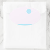 Kleines Abstraktes Monster oder Abstrakte Landscha Ovaler Aufkleber (Tasche)