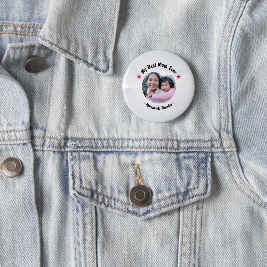Kleines Abzeichen, große Liebe - Personalisieren S Button (Beispiel)