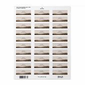 Kleines Adressetikett für rustikale Hochzeit (Vorne)