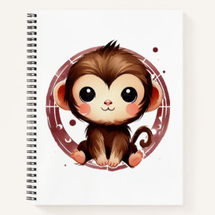 Kleines AffenspiralNotebook Notizblock