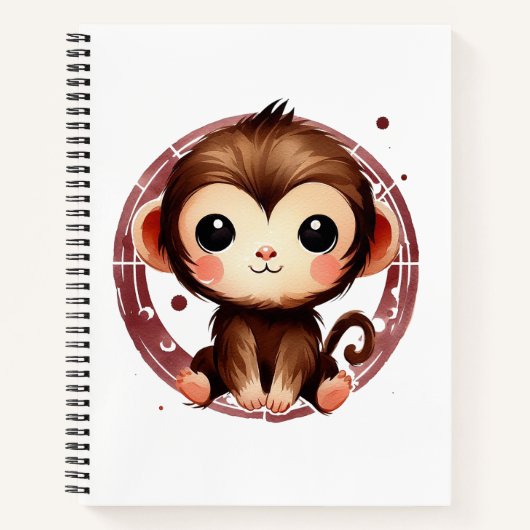 Kleines AffenspiralNotebook Notizblock (Vorderseite)
