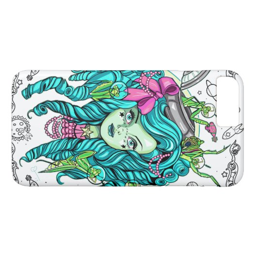 Kleines alien-Apple iPhone 7 Plus, Case-Mate iPhone Hülle (Rückseite (Horizontal))