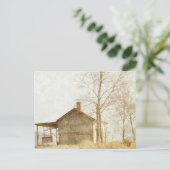Kleines altes Gebäude Postkarte (Stehend Vorderseite)