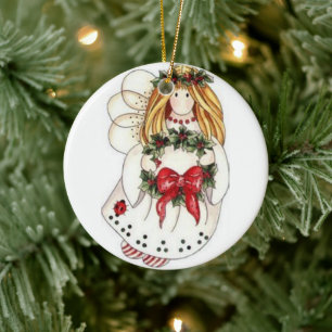**KLEINES ANGEL** CHRISTMAS ORNANATION KERAMIK ORNAMENT