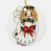 **KLEINES ANGEL** CHRISTMAS ORNANATION KERAMIK ORNAMENT (Vorne)